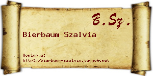 Bierbaum Szalvia névjegykártya